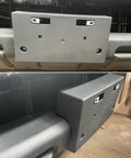 Front Bumper License Plate Frame Bracket For Nissan Frontier 2005 2006 2007 2008 2009 2010 2011 2012 2013 2014 2015 2016 2017 2018 2019 Steel Bumper Direct Replacement No Drilling mounted view