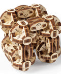 Flexi Cubus Mechanical Anti Stress Puzzle Twist Spin And Reconfigure Eight Jointed Spheres Into Dynamic Cube Forms For Stress Relief Spatial Awareness Practice Brain Teasing Fun Dope On The Go Chill wooden cube puzzle