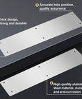 Heavy Hitter 14 Pack Stainless Steel Door Kick Plates 16 X 4 Inch Brushed Metal Push Protectors With Included Screws Bulk Crate showing thick design.