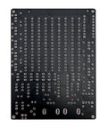 LED PCB Board Chaser Soldering Practice Kit for Beginners, black board with marked pads, 73x97 mm ideal for school projects and hobbyists.