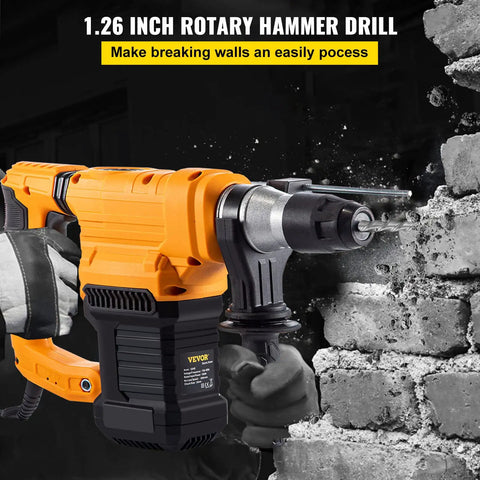 Beast 1500W Hammer Drill Rotary Hammer With 3 Modes For Hammering Drilling And Chiseling Concrete SDS Plus Tool in action