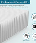 Close-up of Two Pack 201 Replacement Air Filter For Aprilaire 2200 2250 And Space Gard 2200, MERV 10 Furnace Filter showing pleated design