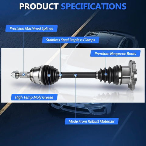 Front Wheel Drive 2 Pc CV Axle Shaft Assembly Pair For 2011 2017 Lexus CT200h And 2010 2015 Toyota Prius 1.8L L4 Left And Right Front Replacement Kit Direct Fit, front axle specs