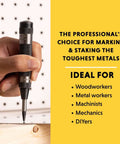 Heavy Duty Automatic Center Punch for Marking And Scribing Holes In Wood And Metal with One Hand Trigger Adjustable Spring Tension.