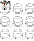 Heavy Duty Fire Sprinkler Head Guard Covers 8 Pack Compatible With One Half Recessed Ceiling And Sidewall Sprinklers solid chrome metal shields