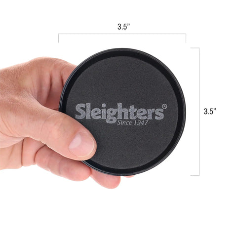 Person holding a Heavy Furniture Sliders 3.5 Inch Carpet Movers Set For Easy Glide Across Any Floor Reusable Durable Furniture Movers For Hard Surfaces Smooth Shifting Without Scratches Pack Of 4 slider showing size