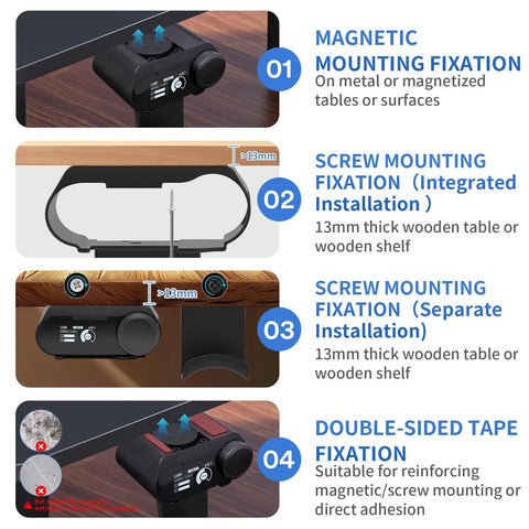 Installation methods for Under Desk Headphone Stand With Magnetic Mount For Arctis Nova Pro Wireless And Arctis Pro Wireless Nova