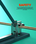 Din Rail Cutter Dual Groove Tool For Slotted Steel Aluminum Iron And PVC Guides With 50cm Ruler Sliding Baffle side view