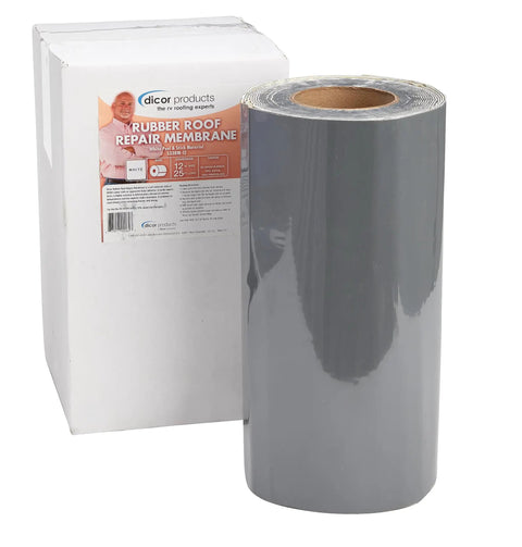 Peel And Stick EPDM Roof Patch 12 Inch By 25 Foot For RV And Motorhome Leaks Self Adhering Durable Roof Repair Tape with Packaging