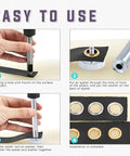 Steps for using All In One 123 Pcs Grommet Eyelet Kit With 60 Washers And 1 Punch Tool For Canvas And Leather Repairs