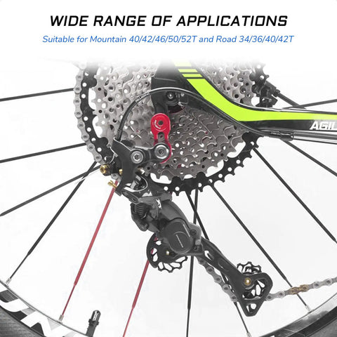Heavy Duty Bike Derailleur Hanger Extender Kit With M10 Screws, 34T To 52T Compatibility attached to bicycle gear