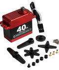 Heavy Duty 40KG Digital Coreless Servo Built Like A Tank With Full Metal Gears, waterproof with accessories for RC car upgrade.