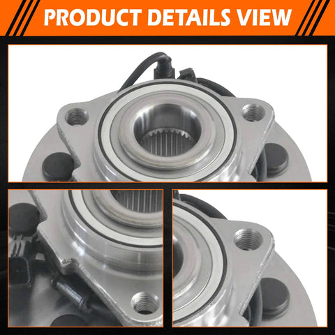 Front Wheel Hub Bearing Assembly 515073 for Dodge Ram 1500 2002-2007, 5 Lug with ABS, Close-up Details View