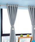 Built Tough Black Closet Rod Brackets 6 Pack Wall Mount Pole Holders For 1 1 4 Inch Curtain Poles with sleek stainless steel curtain setup.