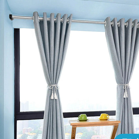 Built Tough Black Closet Rod Brackets 6 Pack Wall Mount Pole Holders For 1 1 4 Inch Curtain Poles with sleek stainless steel curtain setup.