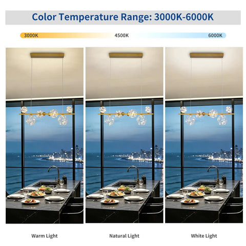 Dope Modern 5-Light Chandelier Fixture With Brushed Nickel Finish And Glass Shades in dining room with different light settings