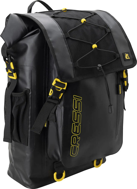 Side view of Venom Dry Backpack With Rolltop Closure 30L Waterproof Wet Gear Bag Made From PVC Tarpaulin.