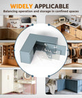 Corner cabinet hinges set with 135 and 180 degree soft close for half overlay doors and pie cut solution in use in kitchen cabinets