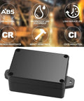 Rugged Outdoor Electrical Junction Box 4 Pack, IP65 Waterproof ABS Plastic, Dustproof Weatherproof with Fixed Ear, 3.3 x 2.3 x 1.37 Inches