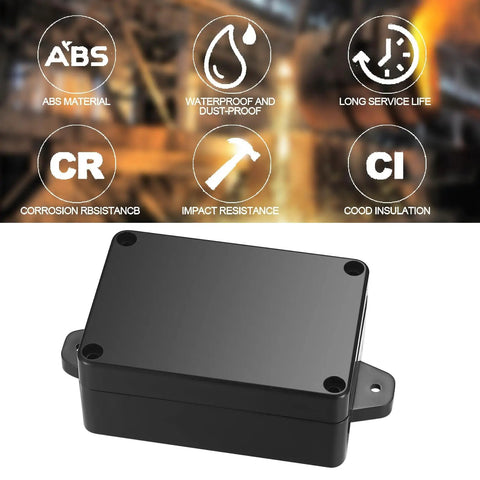 Rugged Outdoor Electrical Junction Box 4 Pack, IP65 Waterproof ABS Plastic, Dustproof Weatherproof with Fixed Ear, 3.3 x 2.3 x 1.37 Inches