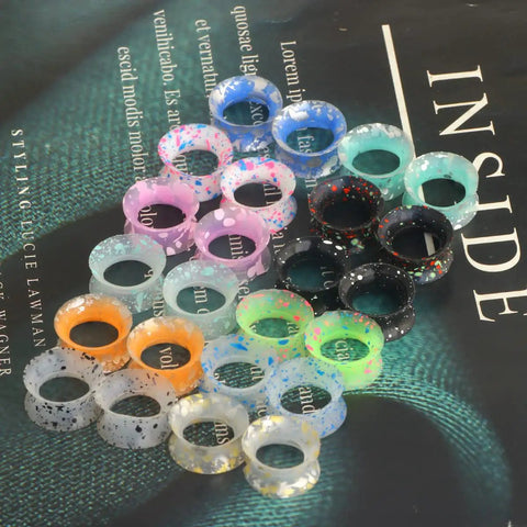 Ultra Thin Silicone Ear Gauges Set 24 Pieces 12 Styles Flexible Flesh Tunnel Expander Kit From 6mm To 25mm in assorted colors