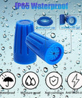 30 Pack Waterproof Wire Connectors For 12-22 AWG Cables Outdoor Sealed Twist Nuts Caps Ideal For Landscape Lighting Irrigation Valves And Wet Location Installations Blue