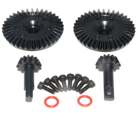 Traxxas E-Revo Diff Spiral Bevel Ring Gear Kit For 1/10 Summit RC Car Steel Front And Rear Differential Upgrade 5379X 13-37T Black