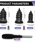 Must Have Tire Repair Kit 101 Pcs Spiral Rubber Studs and Screw Plugs in 3 sizes with screwdriver for DIY puncture repair