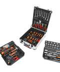 187 Piece Tool Set With Lockable Toolbox, Chrome Plated Carbon Steel Hand Tools Kit For Home Repair, Vehicle Maintenance, DIY Projects