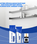 Fast Drying Drywall Repair Kit With Scraper For Holes And Cracks Easy Wall Repair Paste Tube and tools on display