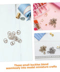 150 Pcs Miniature Alloy Buckles For Doll Clothes Shoes Belts Quick Release Metal Fasteners in silver and black
