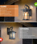 Comparison of Dusk To Dawn Outdoor Wall Light With Photocell Sensor and a less durable model