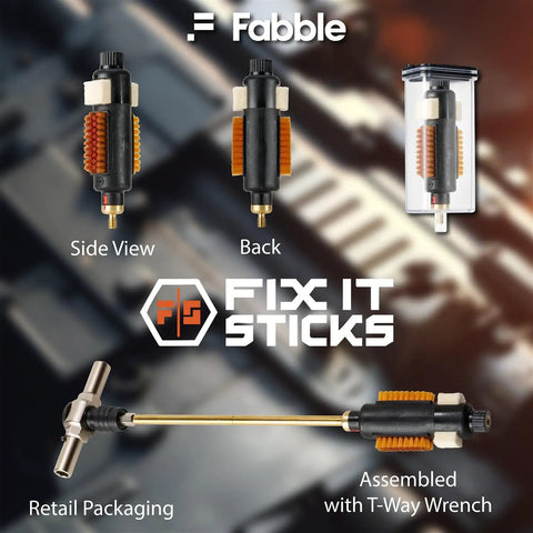 Badass Bolt Action Cleaner Bundle For Model 700 Platform With Quick Action Brush Five Swabs And Ultra Plush Microfiber Towel No Stress Field Maintenance Kit Smooth Running Setup side view, back, and assembled images