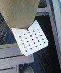Boat Dock Step Single Step Boarding Platform Aluminum With Powder Coat Finish Post Mount Dock Accessory Built To Last With Stainless Steel Lag Bolts For A Solid Pier Post Mount And A Two Year Warranty With Easy Versatile Height Positioning, white aluminum step on dock post