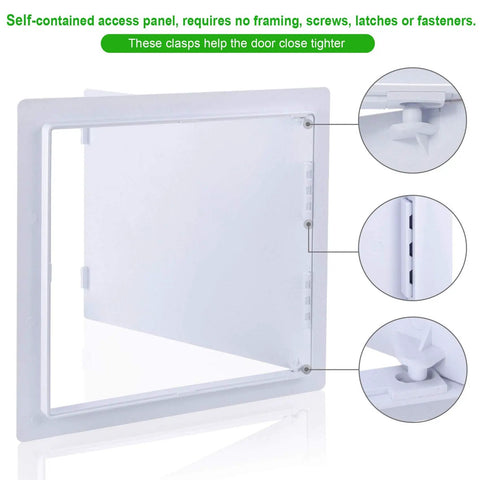 12 By 12 Inch Plumbing Access Panel For Drywall Heavy Duty Reinforced Plastic Hinged Wall And Ceiling Access Door Open