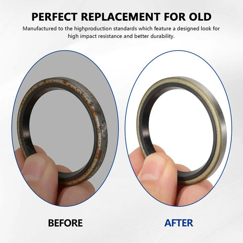 Comparison of new and old seals for Heavy Duty Hydraulic Cylinder Seal Kit for Loader Lifting Cylinders Compatible With 7106 7108 7308