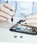Ten Pack Hella Secure Self Tapping PC Case Screws For SSD Drive Mounting And Motherboard Hardware featuring installation with tweezers.