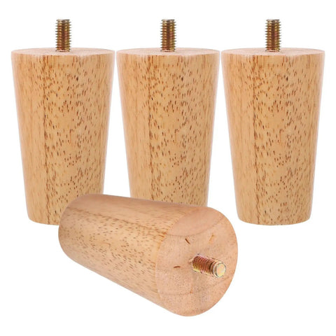 Four Piece Solid Wood Furniture Legs For Sofa Couch Cabinet Table Bed Frame Replacement Easy Install Heavy Duty Support Stable Feet