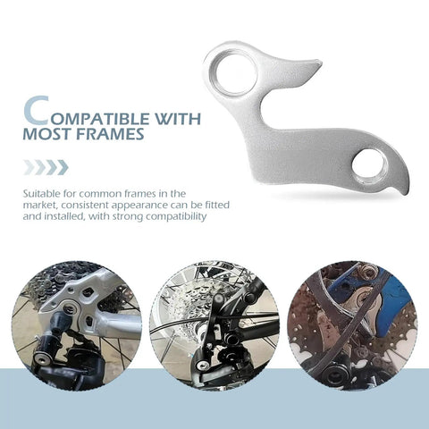 Alloy Mountain Bike Rear Derailleur Hanger With Screws Rust Proof Gear Mech Hook Universal Fit For Most Mountain Bikes