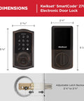 Keyless Entry Electronic Touchpad Deadbolt Door Lock With Auto Lock, Custom User Codes, 5 1/2 inch height, Venetian bronze finish