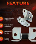 Driver Side Left Front Door Hinges Upper Lower Set For Jeep Grand Cherokee Dodge Charger Durango Chrysler 300 replacement kit features close-up view.
