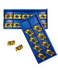 Carbide Inserts For CNC Milling And Turning Tools APMT1604PDER 20 Piece Set Multilayer Coated in blue trays