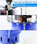 Close-up of Portable Pneumatic Brake Bleeder Kit For One Man Operation, showing air pressure system and adapters.