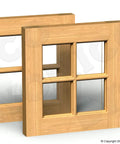 Wooden window frames crafted using Window Sash Router Bit Set, Carbide Tipped Ogee Profile, Three Piece Half Inch Shank For Table Mount Routers.