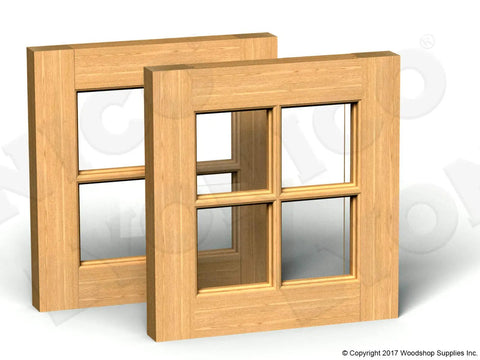 Wooden window frames crafted using Window Sash Router Bit Set, Carbide Tipped Ogee Profile, Three Piece Half Inch Shank For Table Mount Routers.