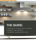 Floating Shelf Bracket Router Guide Kit with Precision Router Bit for inset installations shown in a kitchen setup