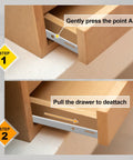 Image instructions for Get Rid Of Sticky Drawers With These Rock Solid 12 Inch Drawer Slides One Pair Smooth Extension Glides.