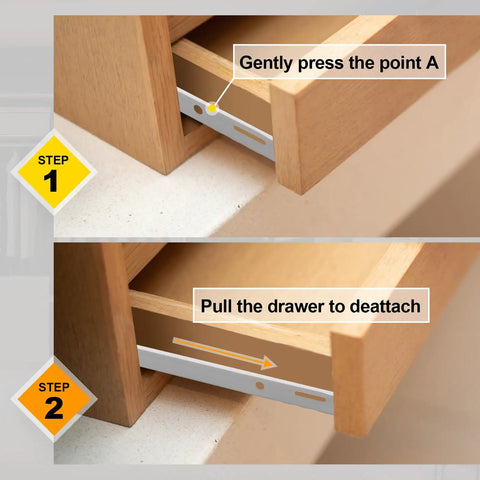 Image instructions for Get Rid Of Sticky Drawers With These Rock Solid 12 Inch Drawer Slides One Pair Smooth Extension Glides.