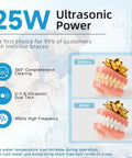 Premium Ultrasonic Retainer Cleaner Machine, 45KHz Dental Pod For Dentures, before and after cleaning results.