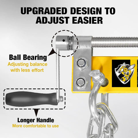 Engine Hoist Shop Crane Engine Leveler 1500 Lbs Steel With Ball Bearing And Adjustable Handle Close-up View
